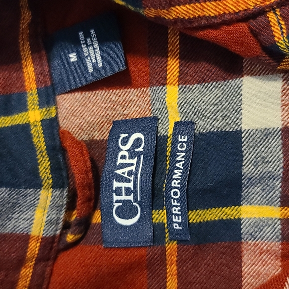 Mens Chaps flannel shirt - Picture 2 of 3